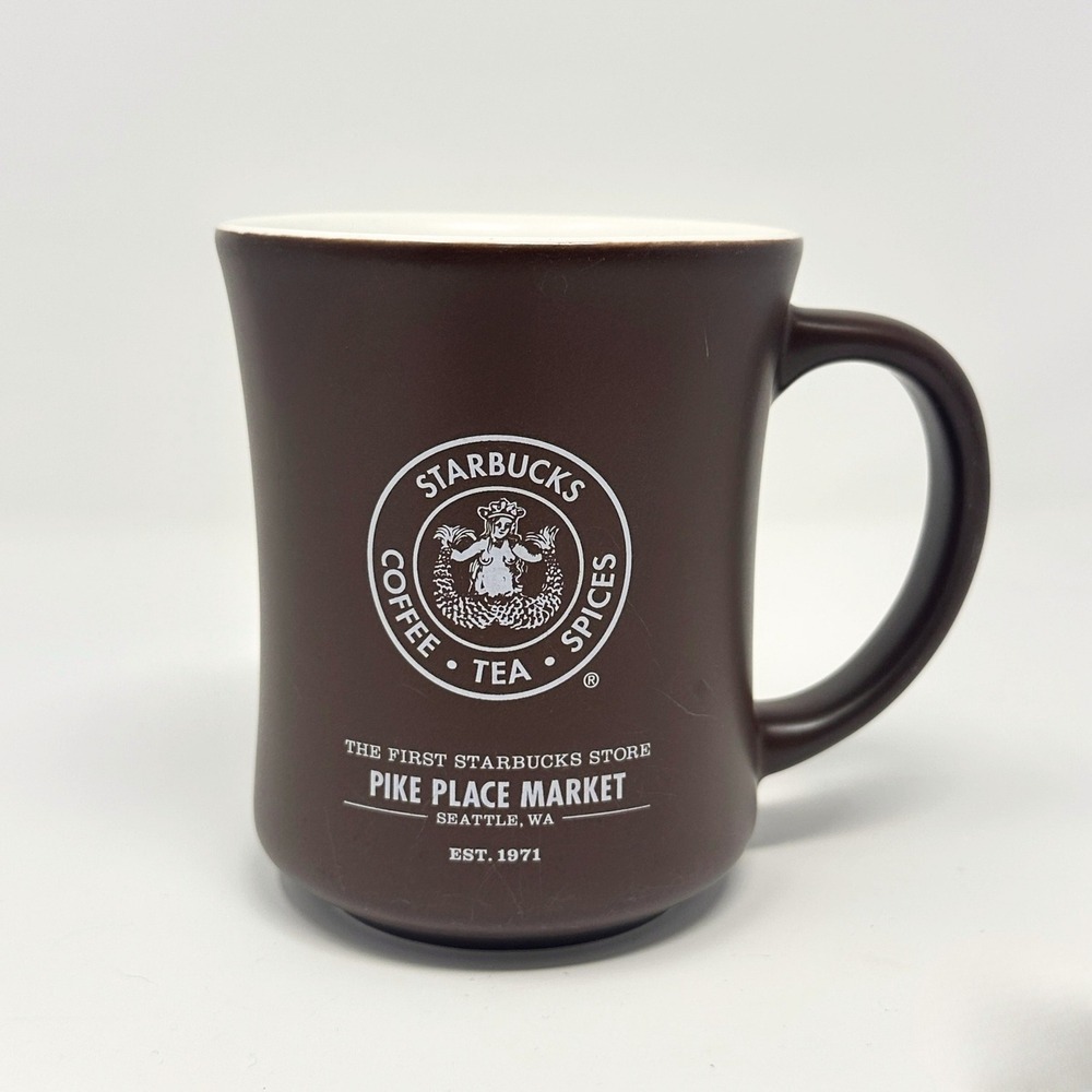 Starbucks Pike Place Market Seattle 1971 Heritage Siren Mug Brown 16oz 2008